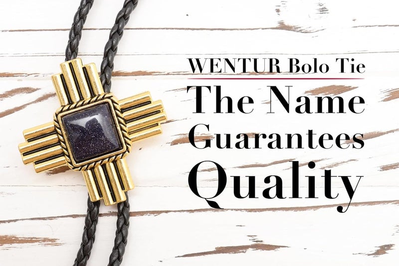 Wentur Stone Bolo Ties for Men Western - Vintage Cowboy Bolo Tie for Women Western Costume Accessories - Image 2